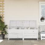 vidaXL Tuinbox 150x50x56,5 cm massief vurenhout wit, Tuin en Terras, Verzenden, Nieuw