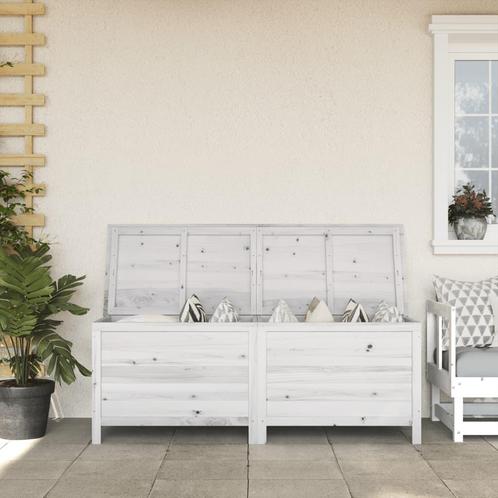 vidaXL Tuinbox 150x50x56,5 cm massief vurenhout wit, Tuin en Terras, Overige Tuin en Terras, Nieuw, Verzenden
