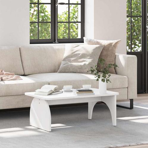 vidaXL Salontafel Wit 80 x 50 x 31 cm Massief grenenhout, Huis en Inrichting, Tafels | Salontafels, Rechthoekig, Nieuw, Grenenhout