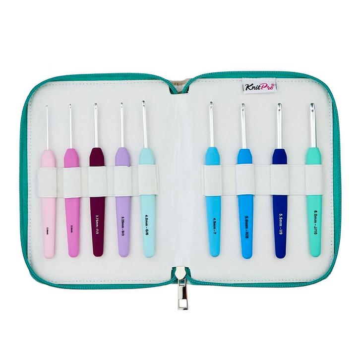 KnitPro Waves 2 haaknaalden set 15cm 2.00mm - 6.00mm Deluxe, Hobby en Vrije tijd, Breien en Haken, Nieuw, Verzenden