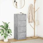 vidaXL Dressoir 37,5x35x99 cm spaanplaat betongrijs, Minder dan 50 cm, Verzenden, Nieuw, 25 tot 50 cm