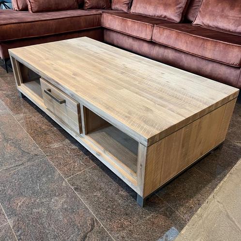 Salontafel Accardi - Met lade - Grey wash - Weber, Huis en Inrichting, Tafels | Salontafels, 100 tot 150 cm, Nieuw, 50 tot 100 cm