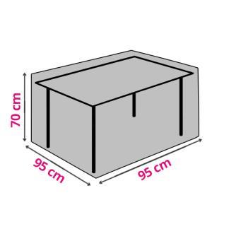 Tuintafelhoes | Perel | 95 x 95 x 70 cm (PP, Grijs), Tuin en Terras, Tuinmeubel-accessoires, Nieuw, Verzenden