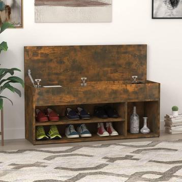 Bankje voor schoenen - OP=OP - Gerookt eiken, 35% eraf! beschikbaar voor biedingen