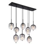 Hanglamp ATTILA 102.5 cm 8-lichts Zwart, Smoked, Ophalen of Verzenden, Nieuw, Metaal, 75 cm of meer