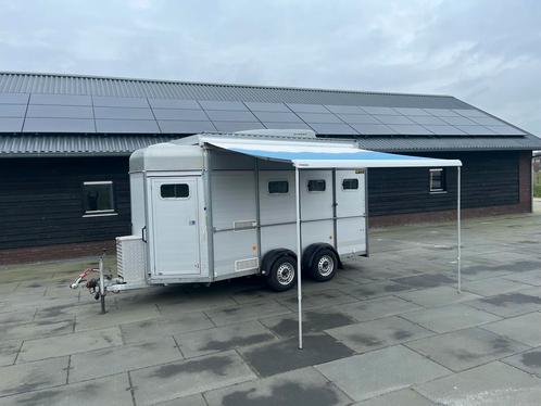 Bockmann Travveler 2-paards diagonaal lader met living !, Dieren en Toebehoren, Paarden en Pony's | Trailers en Aanhangwagens