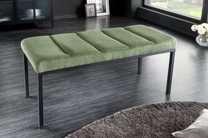 Design bank PETIT BEAUTE 80cm groen koord zwart frame -, Huis en Inrichting, Banken | Bankstellen, Ophalen of Verzenden