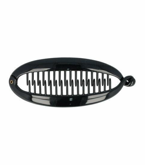 Haarspeld bananenklem - Staartklem basic glans 14cm – Zwart, Sieraden, Tassen en Uiterlijk, Uiterlijk | Haarverzorging