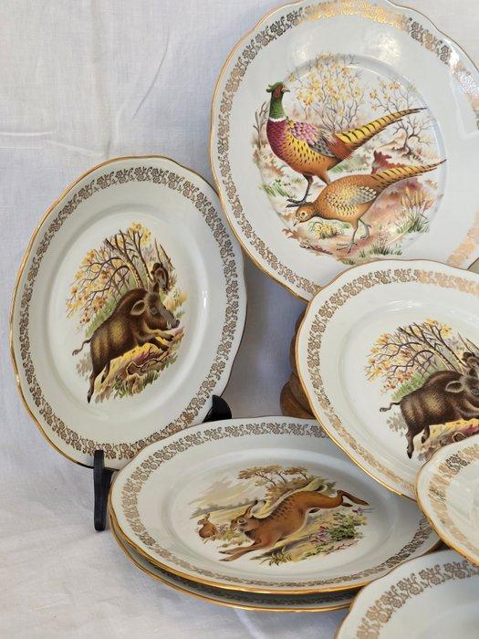APILCO porcelaine d’art à la couronne - à décor de gibiers à, Antiek en Kunst, Antiek | Meubels | Tafels