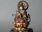 Seated Kwan Yin (Guanyin) Bodhisattva with Inlaid Crystal