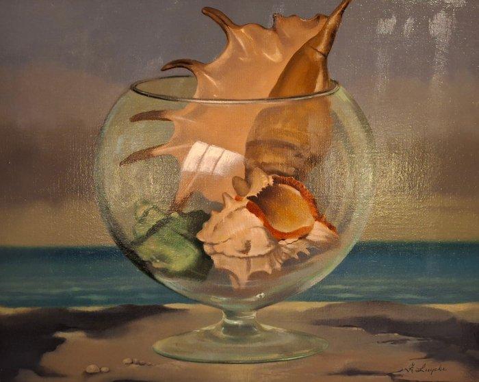 Frans Luyckx (1923-1997) - Stilleven met schelpen, Antiek en Kunst, Kunst | Schilderijen | Klassiek