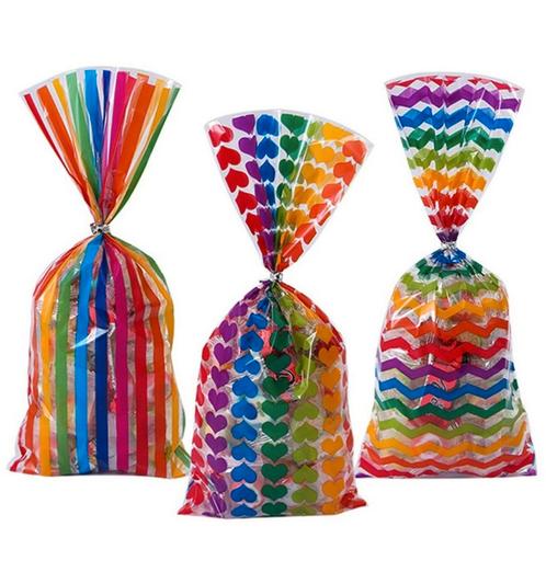 Fako Bijoux® - Uitzeelzakjes Regenboog Mix - 12.5x27.5cm -, Diversen, Cadeauverpakkingen, Verzenden