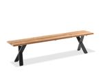 Niehoff Nemo Bank Aluminium X-Gestell Teak gebürstet - Zwart, Tuin en Terras, Tuinbanken, Ophalen of Verzenden, Nieuw, Overige materialen