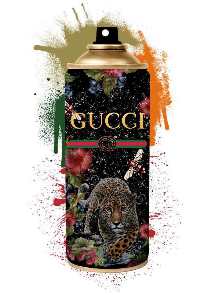 Glasschilderij Gucci spuitbus | Ter Halle | 052, Huis en Inrichting, Woonaccessoires | Overige, Nieuw, Ophalen of Verzenden