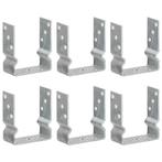 vidaXL Grondankers 6 st 12x6x15 cm gegalvaniseerd staal, Doe-het-zelf en Verbouw, IJzerwaren en Bevestigingsmiddelen, Verzenden