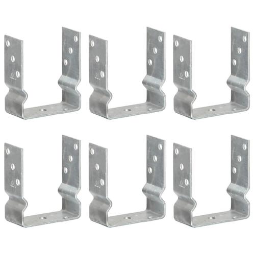 vidaXL Grondankers 6 st 12x6x15 cm gegalvaniseerd staal, Doe-het-zelf en Verbouw, IJzerwaren en Bevestigingsmiddelen, Nieuw, Verzenden