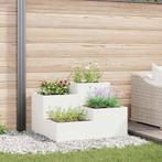 vidaXL Tuin Bloempot Wit 100 x 100 x 60 cm Staal, 100 cm of meer, Verzenden, Nieuw, Metaal