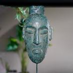 sculptuur, NO RESERVE PRICE - Maori Mask Sculpture on Stand, Antiek en Kunst