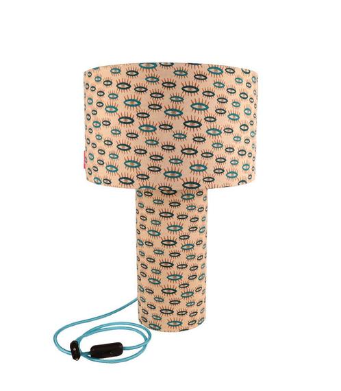 Tafellamp Ogen, Huis en Inrichting, Lampen | Tafellampen, 50 tot 75 cm, Nieuw, Kunststof, Stof, Overige materialen, Ophalen of Verzenden