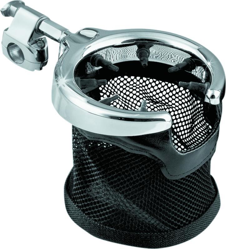 Kuryakyn Universal Passenger Drink Holder With Basket Black, Auto diversen, Tuning en Styling, Ophalen of Verzenden