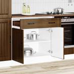 vidaXL Keuken onderkast Lucca bewerkt hout bruin eikenkleur, Huis en Inrichting, Keuken | Keukenelementen, Verzenden, Nieuw, Bruin