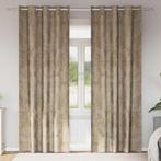 vidaXL Gordijn met gordijnen 2 pcs champagne 260 x 140 cm, Huis en Inrichting, Verzenden, Nieuw, Beige