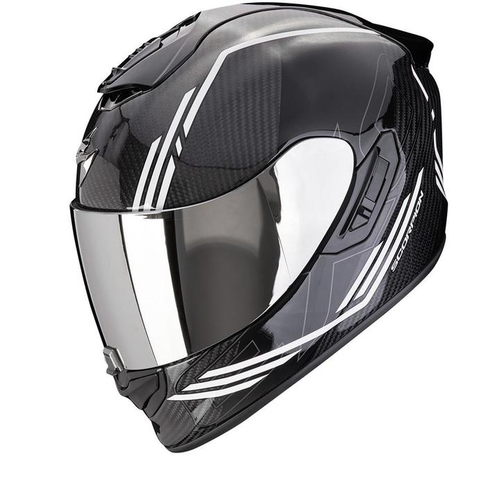 Scorpion EXO-1400 Evo 2 Carbon Air Reika Zwart-Wit, Motoren, Kleding | Motorhelmen, XXL, Nieuw met kaartje, Overige merken, Integraalhelm