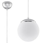 Plafondlamp UGO 20 chroom/wit glas - 1x E27 20x20x110cm - IP, Huis en Inrichting, Lampen | Overige, Nieuw, Verzenden