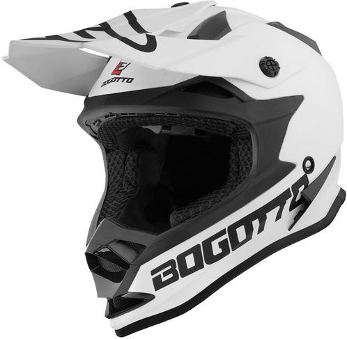 Bogotto V321 Solid Mat Wit Crosshelm, Motoren, Kleding | Motorhelmen, Offroadhelm, Heren, XS, Nieuw met kaartje, Overige merken