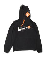 NIKE Mens Graphic Hoodie Jumper Small Black Cotton, Verzenden, Nieuw
