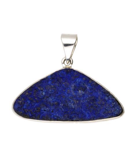 Zilveren Lapis Lazuli vrije vorm ruw kettinghanger, Sieraden, Tassen en Uiterlijk, Kettinghangers, Verzenden