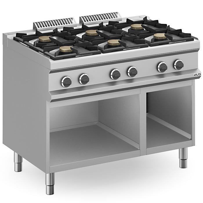Gasfornuis op kast met 6 branders MBMItaly, Zakelijke goederen, Horeca | Keukenapparatuur, Nieuw in verpakking, Fornuis, Frituur en Grillen