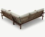 Hoek Loungeset Laruna Acaciahout Vintage Bruin /  Wit The, Verzenden, Nieuw