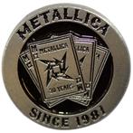 Metallica 30th Anniversary Playing Card Pin off. merchandise, Verzamelen, Ophalen of Verzenden, Nieuw, Kleding