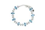 Zonder minimumprijs - Armband Zilver Topaas - Aquamarijn, Nieuw