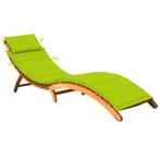 vidaXL Ligbed met kussen massief acaciahout, Tuin en Terras, Verzenden, Nieuw