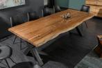 Massief houten eettafel MAMMUT NATURE 240cm acaciaboom rand, Huis en Inrichting, Tafels | Eettafels, Ophalen of Verzenden, Nieuw