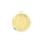 Gouden broche/hanger van een gouden vijfje; Koningin Wilh..., Ophalen of Verzenden, Gebruikt, Goud, Overige merken