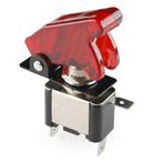 Tuimelschakelaar en deksel - Verlicht (rood), Hobby en Vrije tijd, Elektronica-componenten, Verzenden, Nieuw