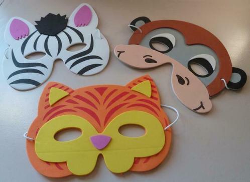 Kinderfeest Maskers Dieren Set 2, Hobby en Vrije tijd, Feestartikelen, Nieuw