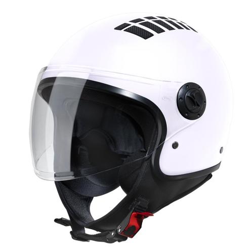 VINZ Como - Wit, Motoren, Kleding | Motorhelmen, XS, Jethelm, Verzenden
