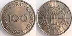 1954 Duitsland 100 Franken Saarland stgl fein ! Top, Postzegels en Munten, Verzenden