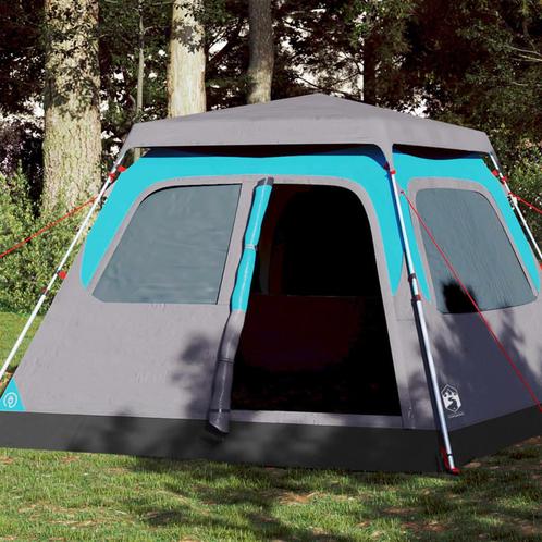 vidaXL Koepeltent 4-persoons snelontgrendeling blauw, Caravans en Kamperen, Tenten, Nieuw, tot en met 2, Verzenden