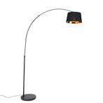 Moderne booglamp zwart met goud - Arc Basic, Huis en Inrichting, Lampen | Vloerlampen, Nieuw, Overige materialen, Modern, 150 tot 200 cm