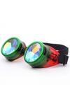 Steampunk goggles kaleidoscoop bril groen rood draak spacebr