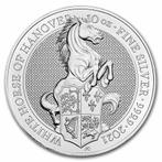 Queens Beast White Horse of Hanover - 10 oz 2021, Zilver, Losse munt, Verzenden