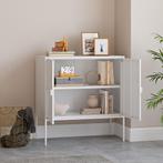 Commode Castelli 82,5x80x40 cm staal wit [en.casa], Verzenden, Nieuw