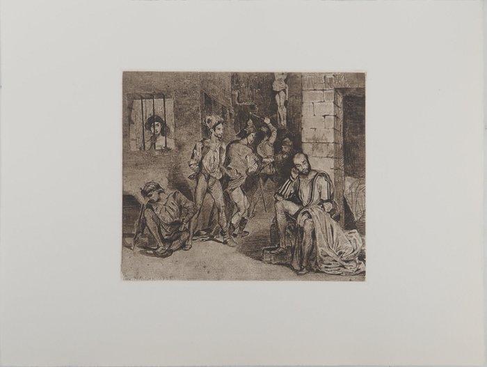 Eugène Delacroix (1798-1863), daprès - Le Tasse dans la, Antiek en Kunst, Antiek | Overige Antiek