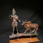 Oud-Romeins Brons Figuur van de god Pan/Faunus met een