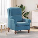 vidaXL Fauteuil Blauw 76 x 94 x 102 cm Fluweel, Verzenden, Nieuw
